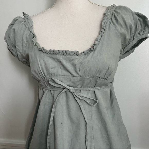 Free People • Soakin Up The Sun Light Slate Blue Mini Dress - Picture 4 of 7